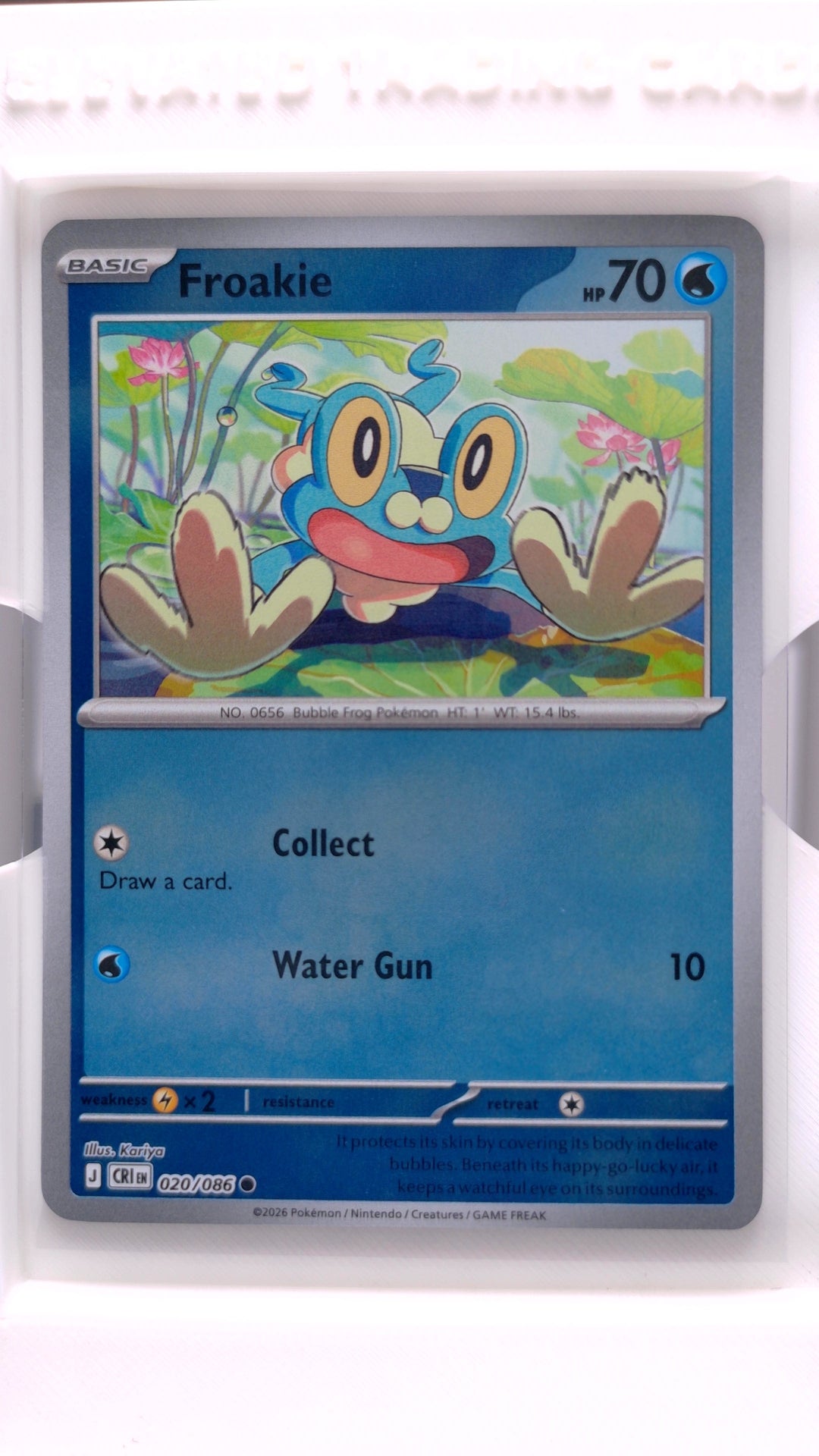 #20 Froakie Reverse Holo Common - front