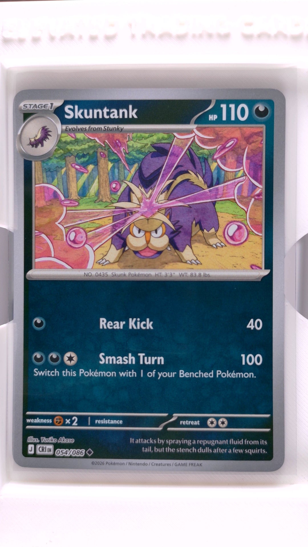 #54 Skuntank Reverse Holo Uncommon - front