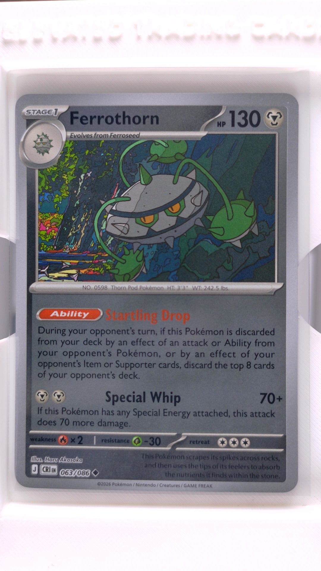 #63 Ferrothorn Reverse Holo Uncommon - front