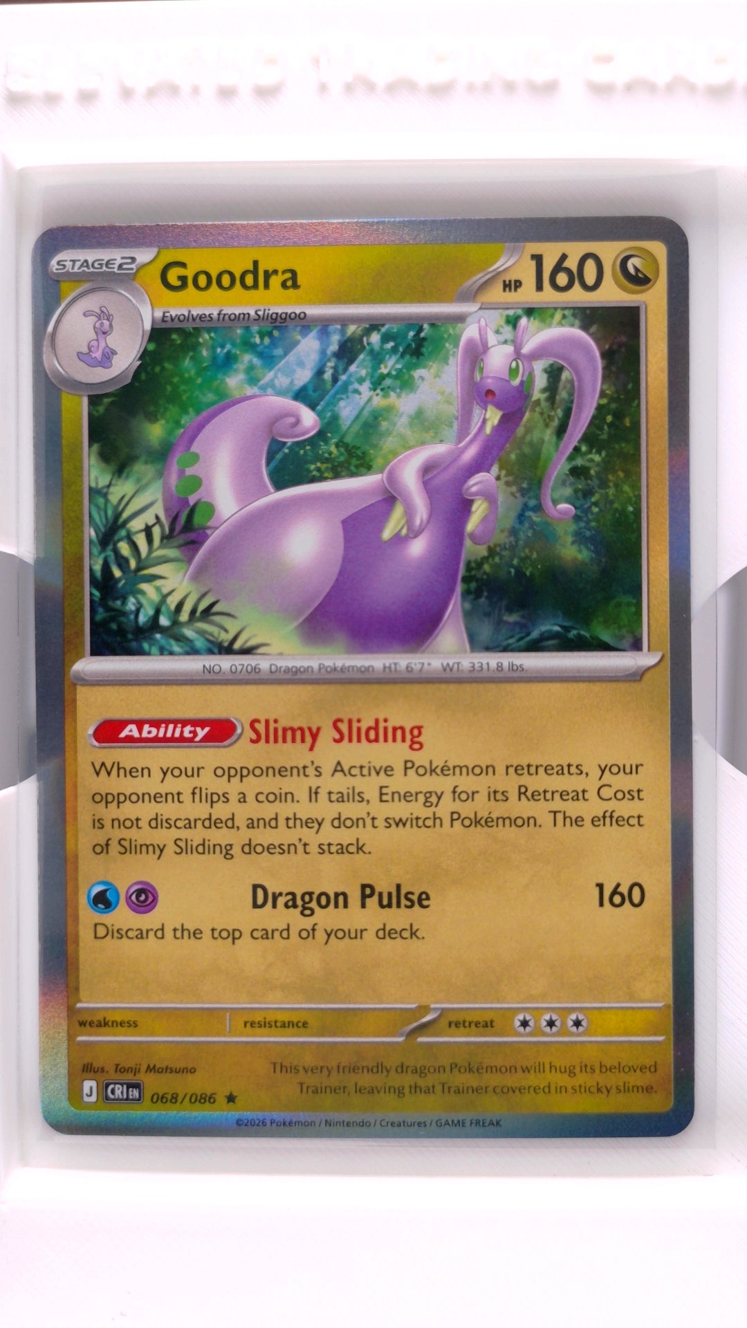 #68 Goodra Holo Rare - front