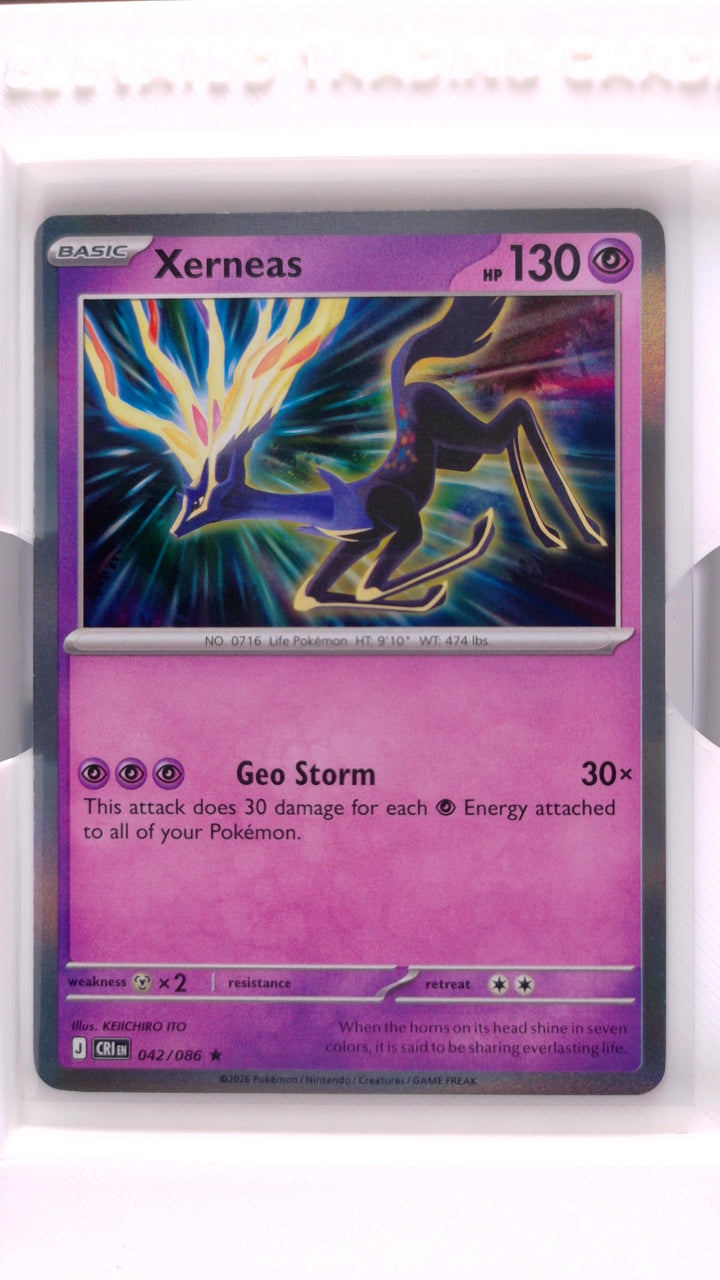 Pokémon: Mega Evolution — Chaos Rising Xerneas #042/086 Rare Holo — Front