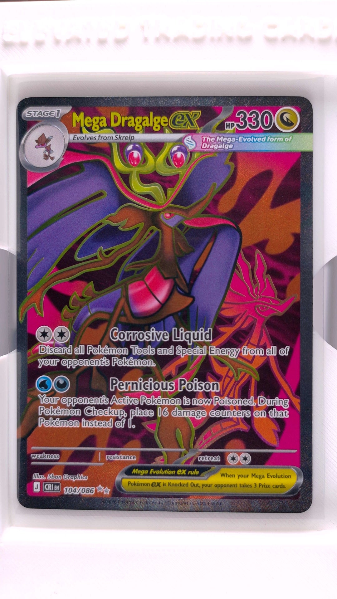 #104 Mega Dragalge ex Ultra Rare - front