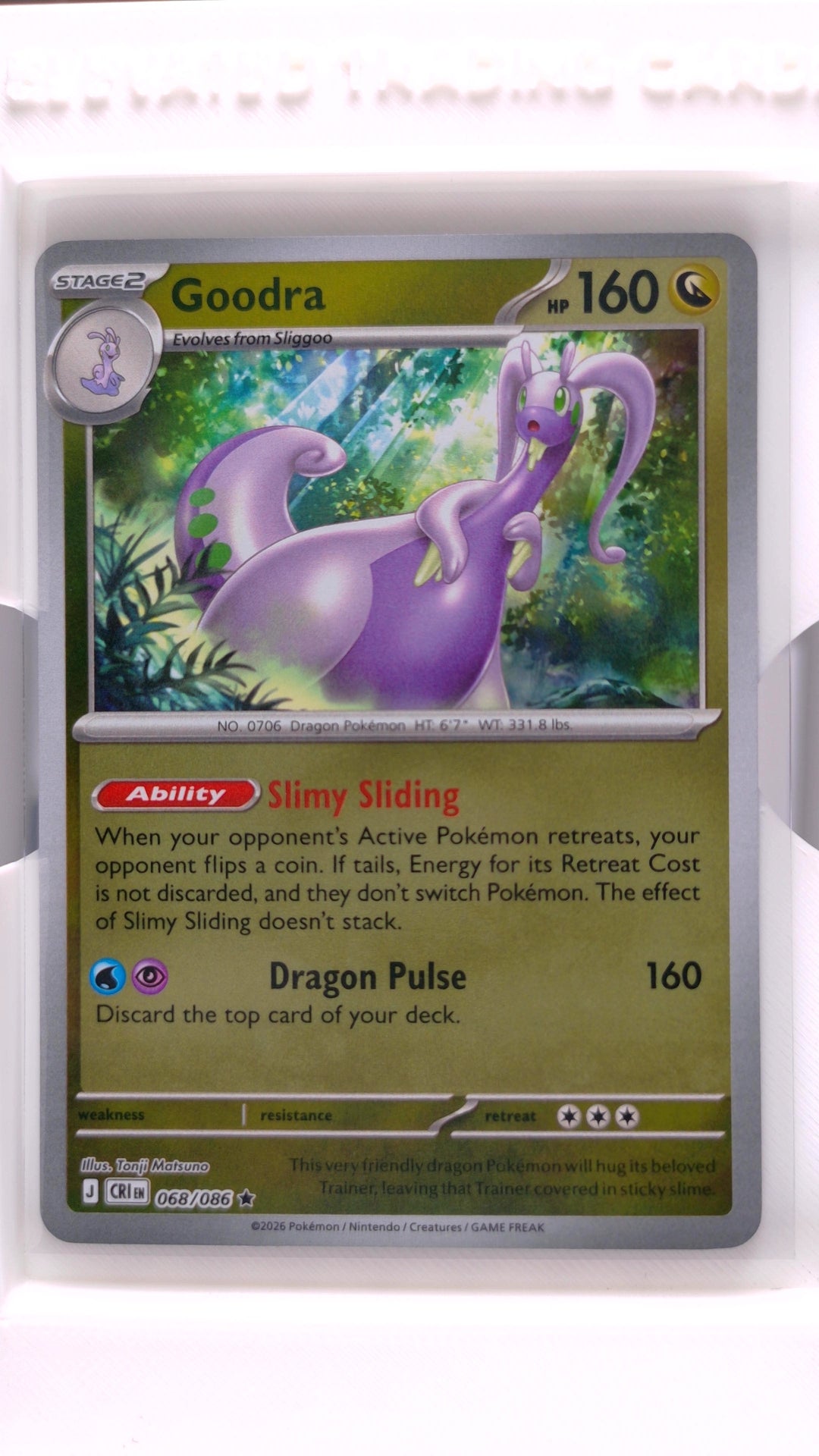 #68 Goodra Reverse Holo Rare - front