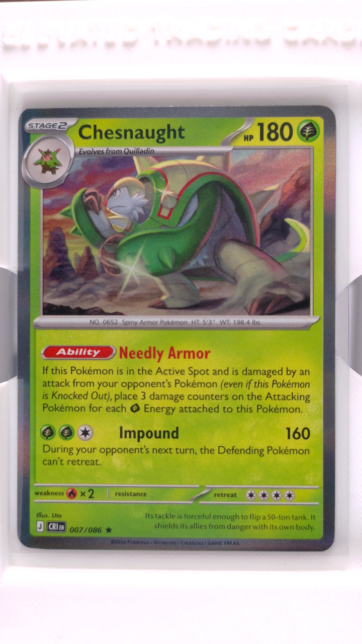 Pokémon: Mega Evolution — Chaos Rising Chesnaught #007/086 Rare Holo — Front