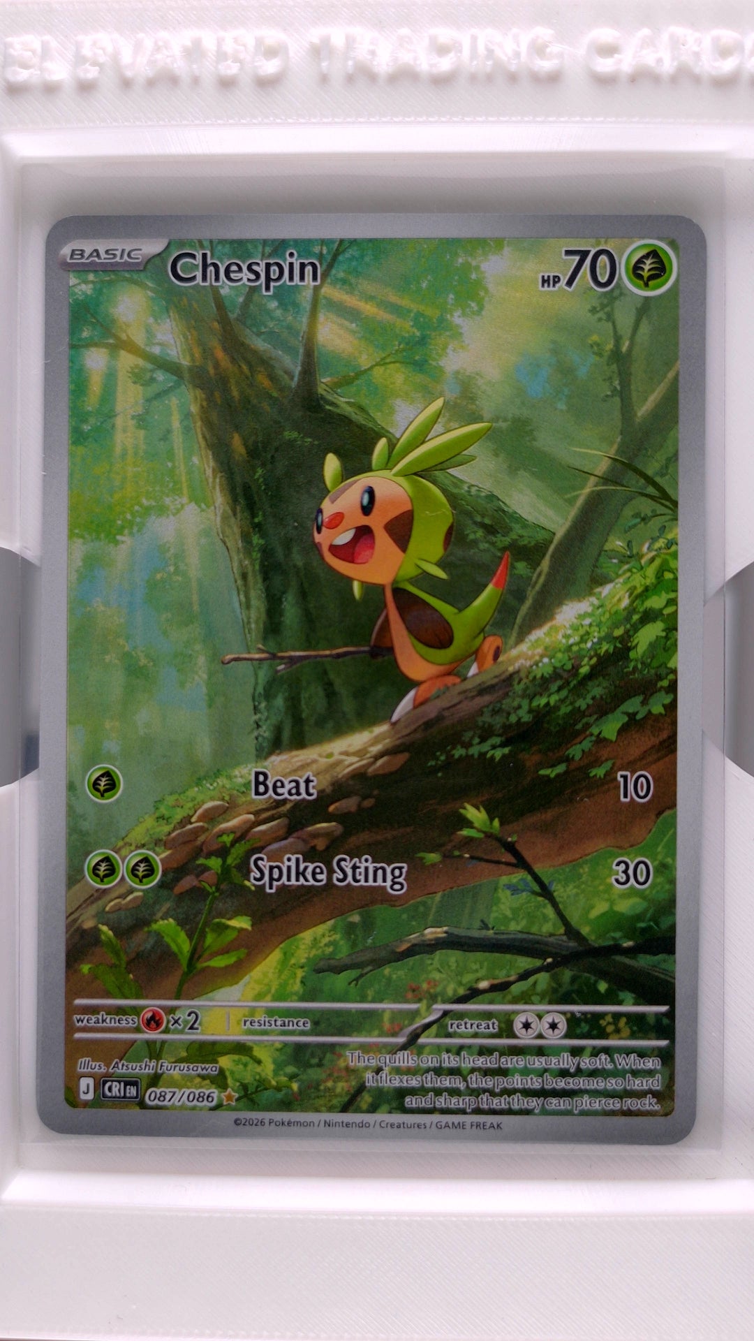 #87 Chespin Illustration Rare - front