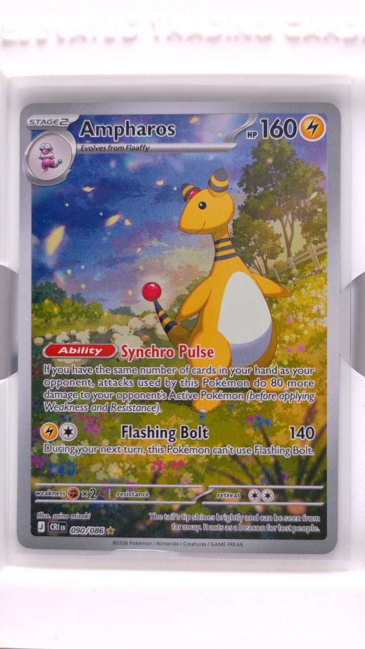 Pokémon: Mega Evolution — Chaos Rising Ampharos #090/086 Illustration Rare — Front