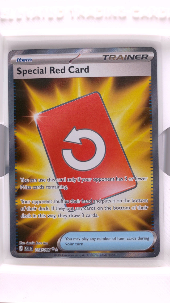 Pokémon: Mega Evolution — Chaos Rising Special Red Card #113/086 Ultra Rare — Front