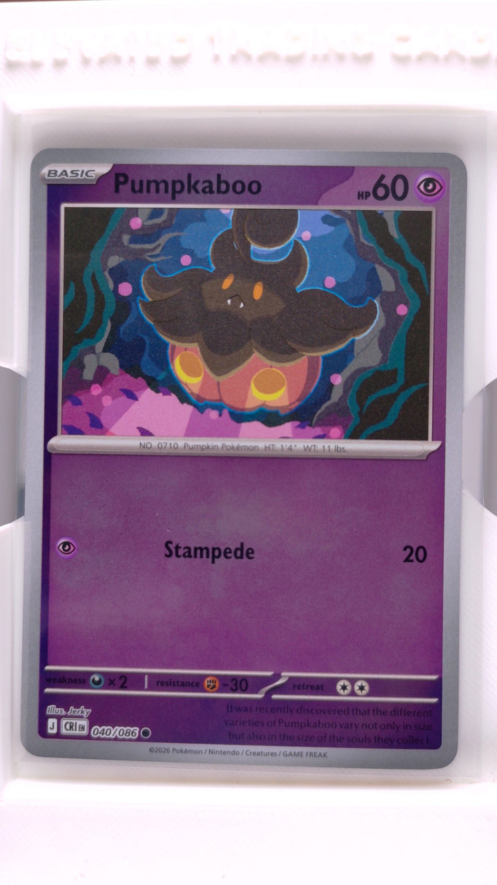 Pokémon: Mega Evolution — Chaos Rising Pumpkaboo #040/086 Common Reverse Holo — Front