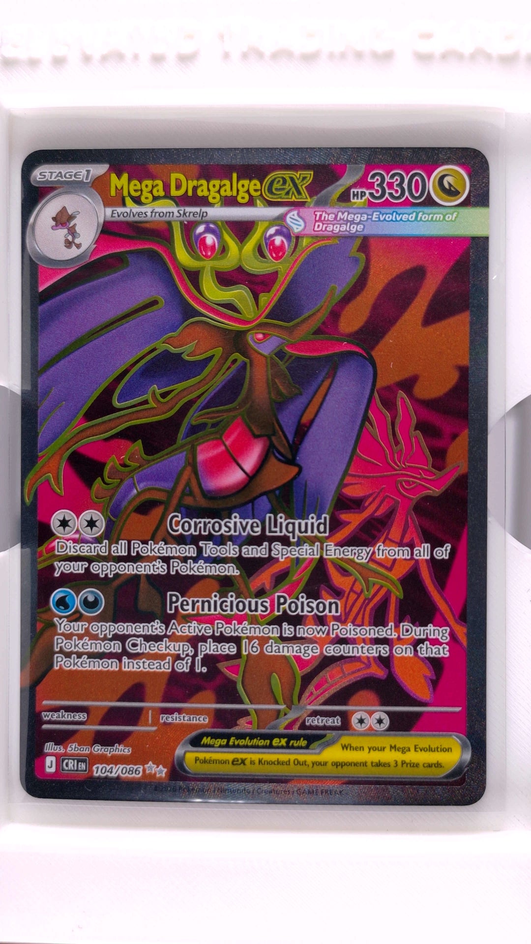 #104 Mega Dragalge ex Ultra Rare - front