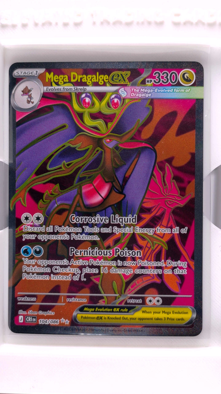 Pokémon: Mega Evolution — Chaos Rising Mega Dragalge ex #104/086 Ultra Rare — Front