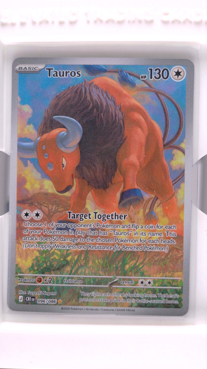 Pokémon: Mega Evolution — Chaos Rising Tauros #096/086 Illustration Rare — Front