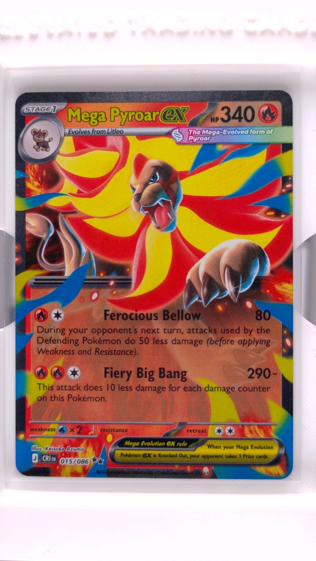 #15 Mega Pyroar ex Double Rare - front