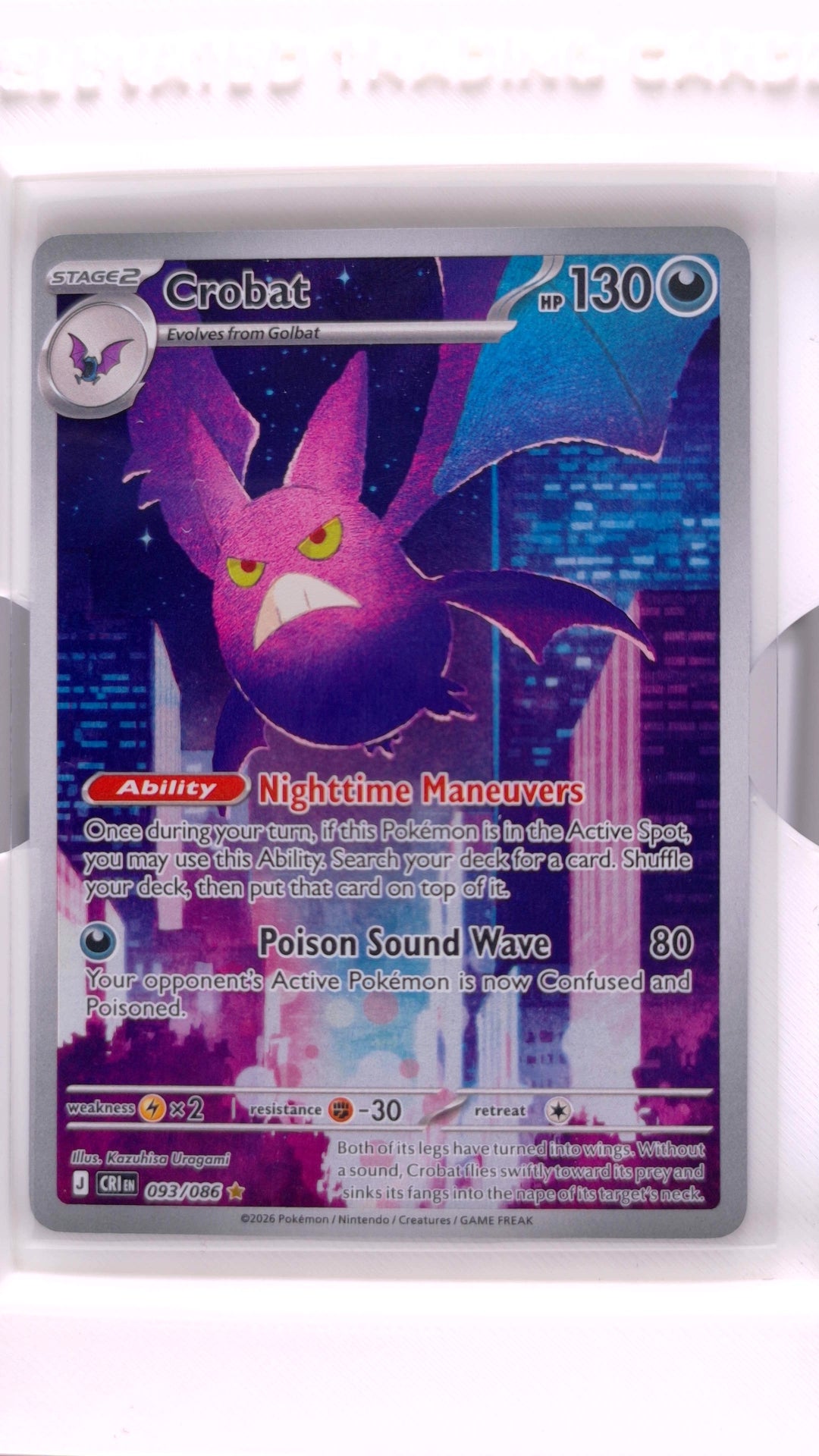 #93 Crobat Illustration Rare - front