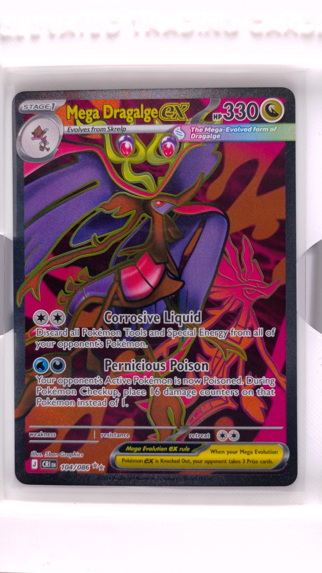 #104 Mega Dragalge ex Ultra Rare - front