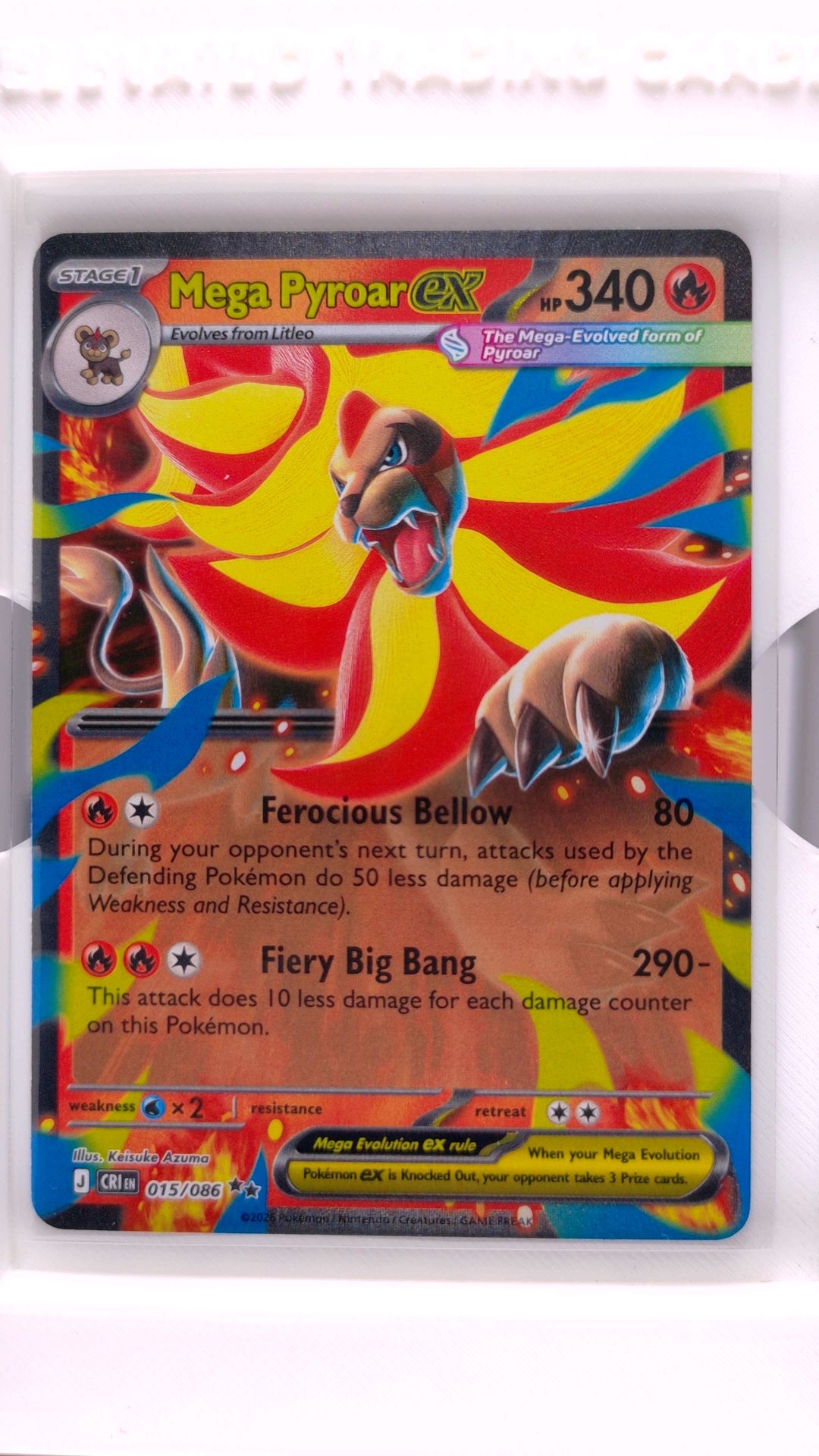 #15 Mega Pyroar ex Double Rare - front