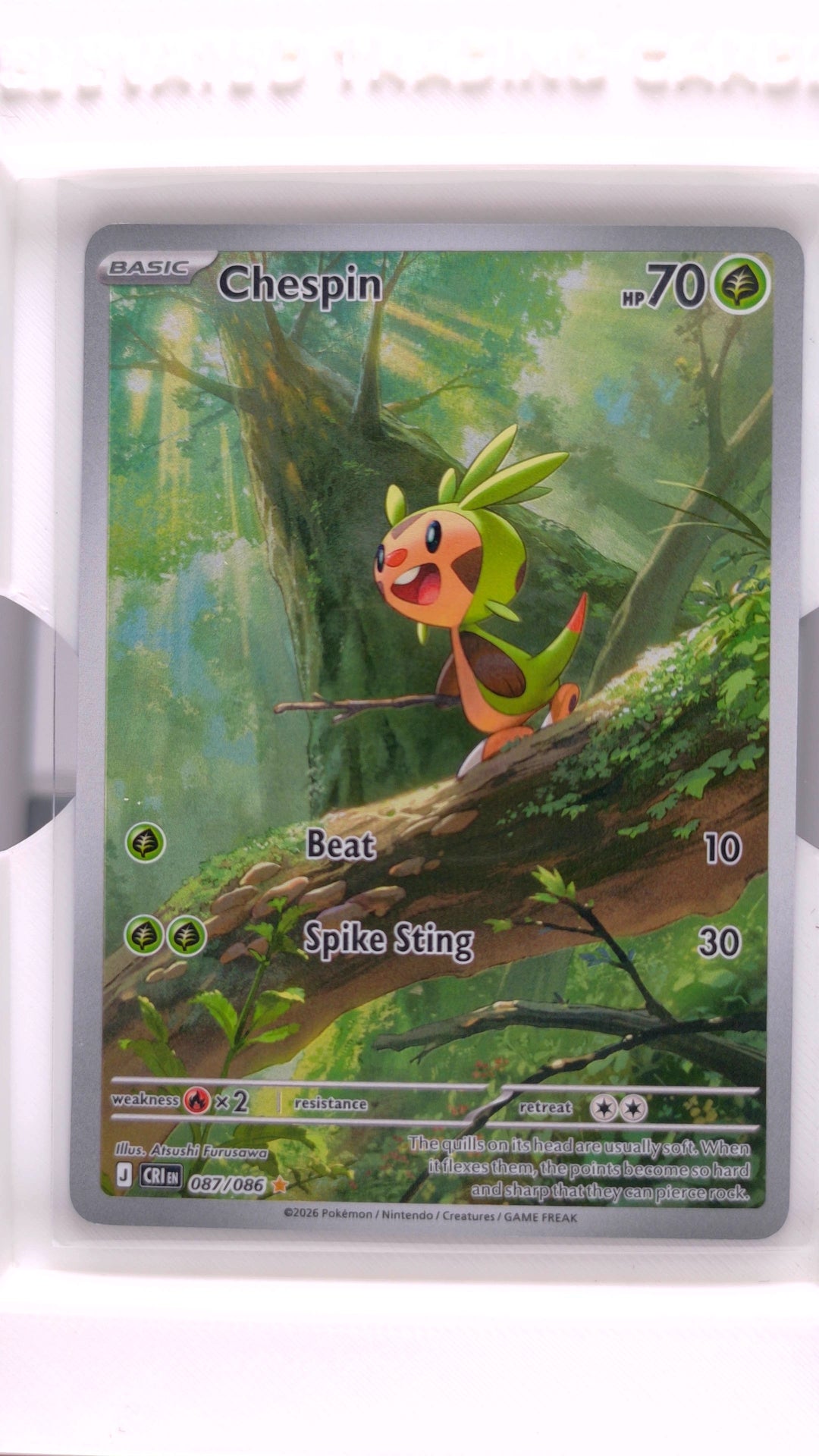 #87 Chespin Illustration Rare - front