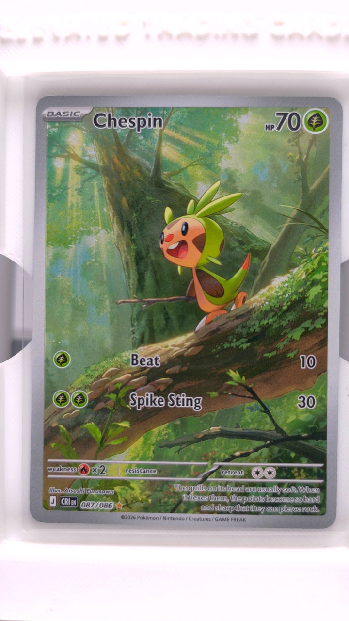 Pokémon: Mega Evolution — Chaos Rising Chespin #087/086 Illustration Rare — Front