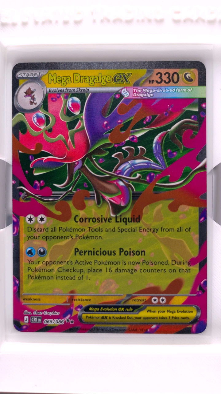 Pokémon: Mega Evolution — Chaos Rising Mega Dragalge ex #065/086 Double Rare — Front