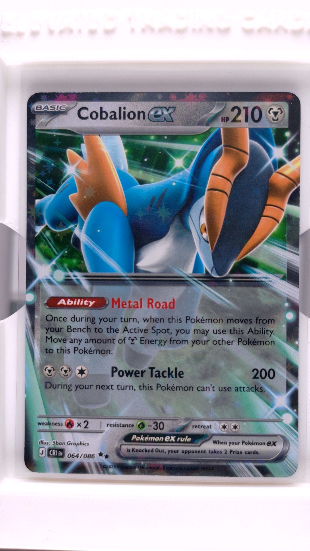#64 Cobalion ex Double Rare - front