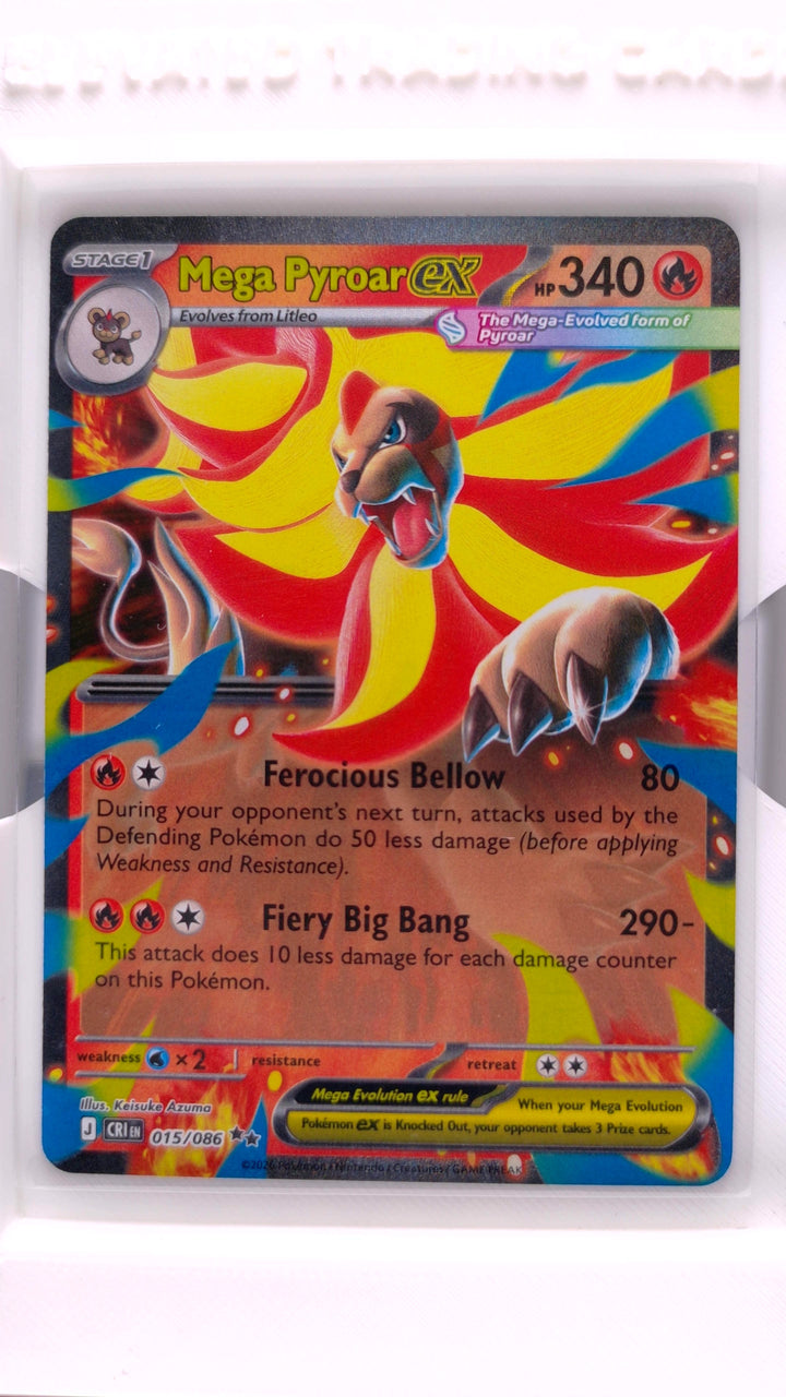 Pokémon: Mega Evolution — Chaos Rising Mega Pyroar ex #015/086 Double Rare — Front