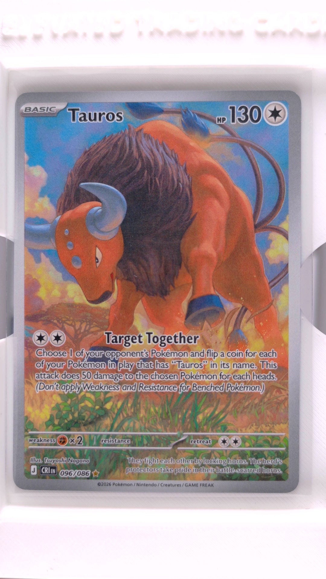 #96 Tauros Illustration Rare - front