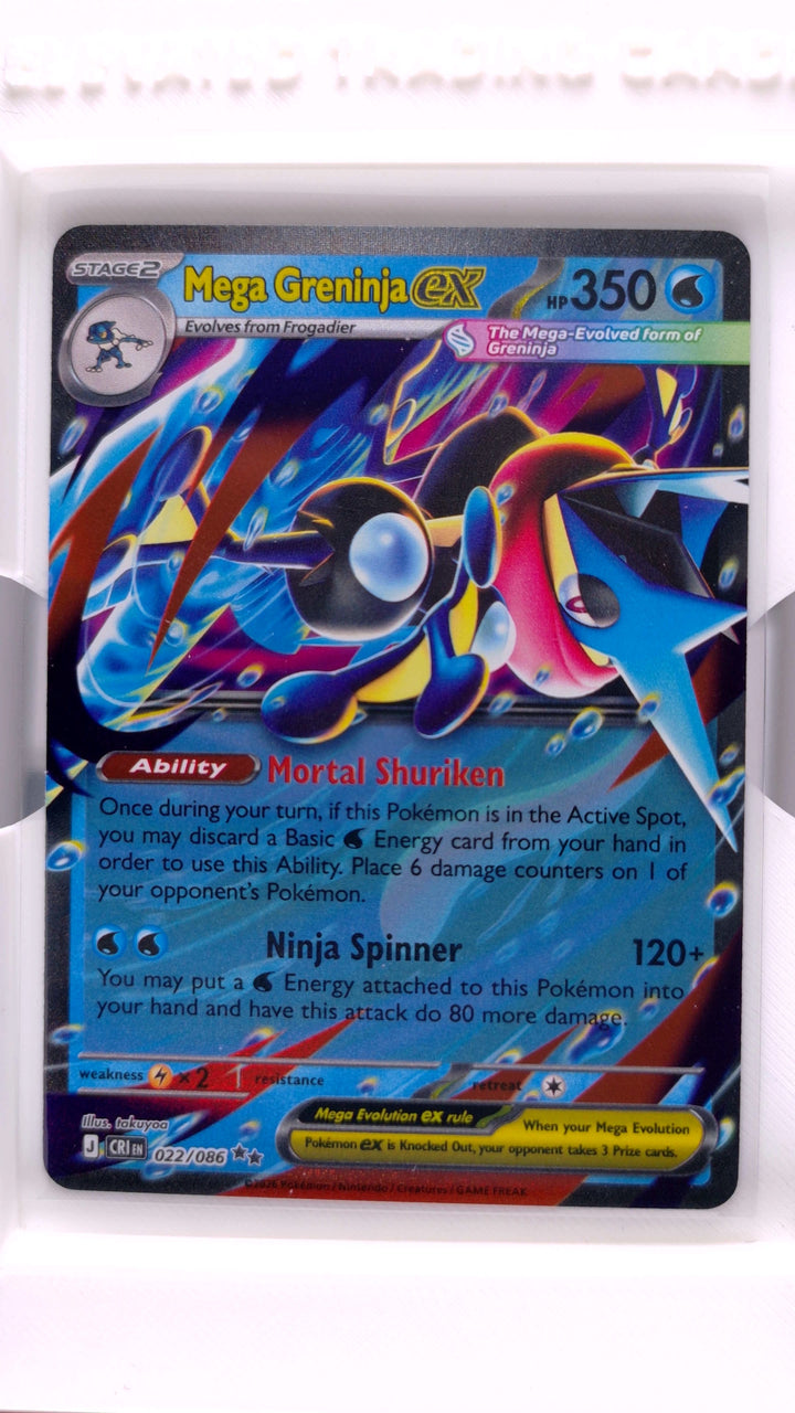 Pokémon: Mega Evolution — Chaos Rising Mega Greninja ex #022/086 Double Rare — Front