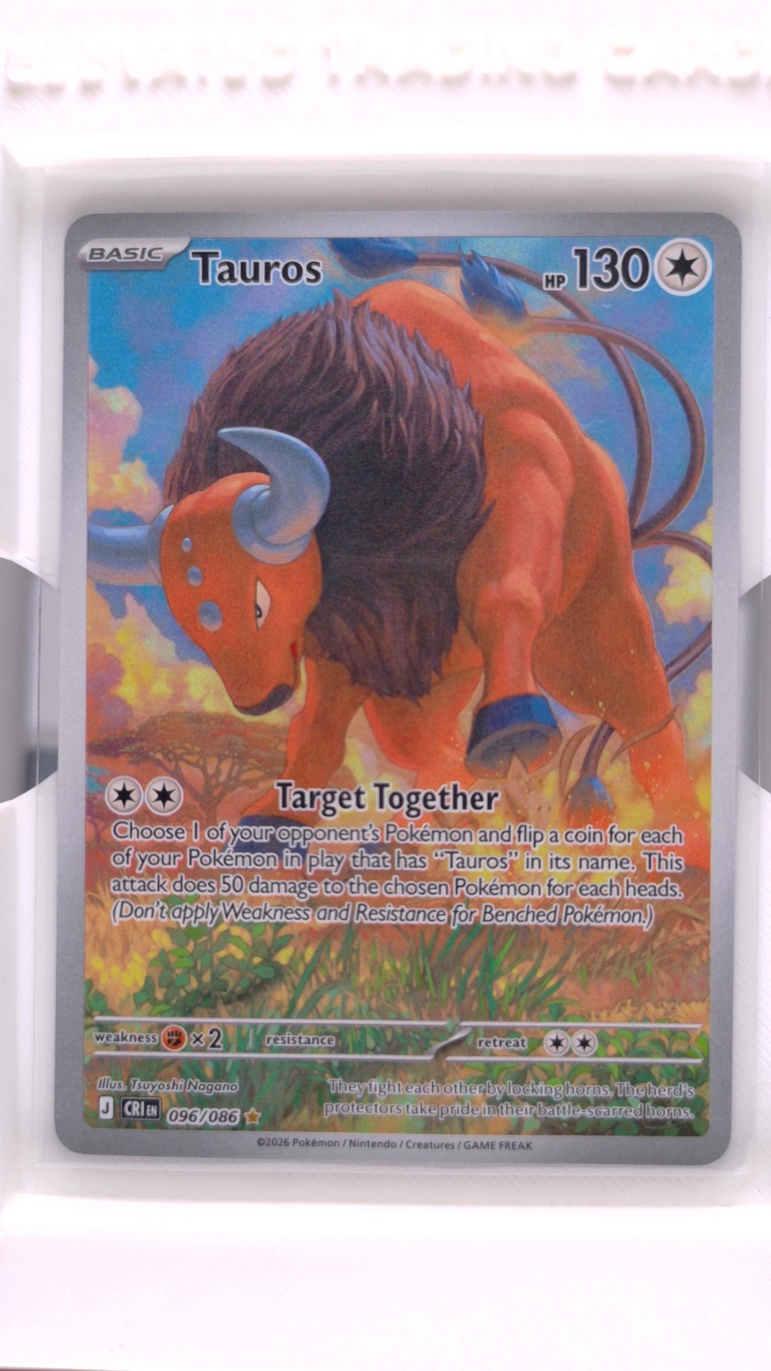 #96 Tauros Illustration Rare - front
