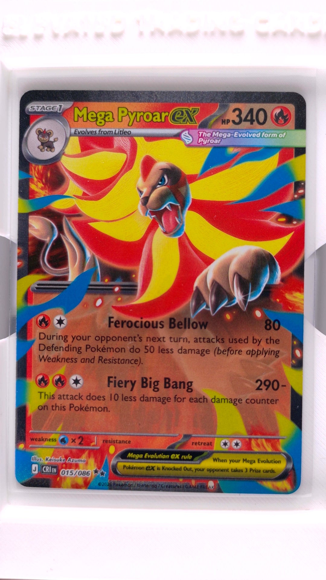 #15 Mega Pyroar ex Double Rare - front