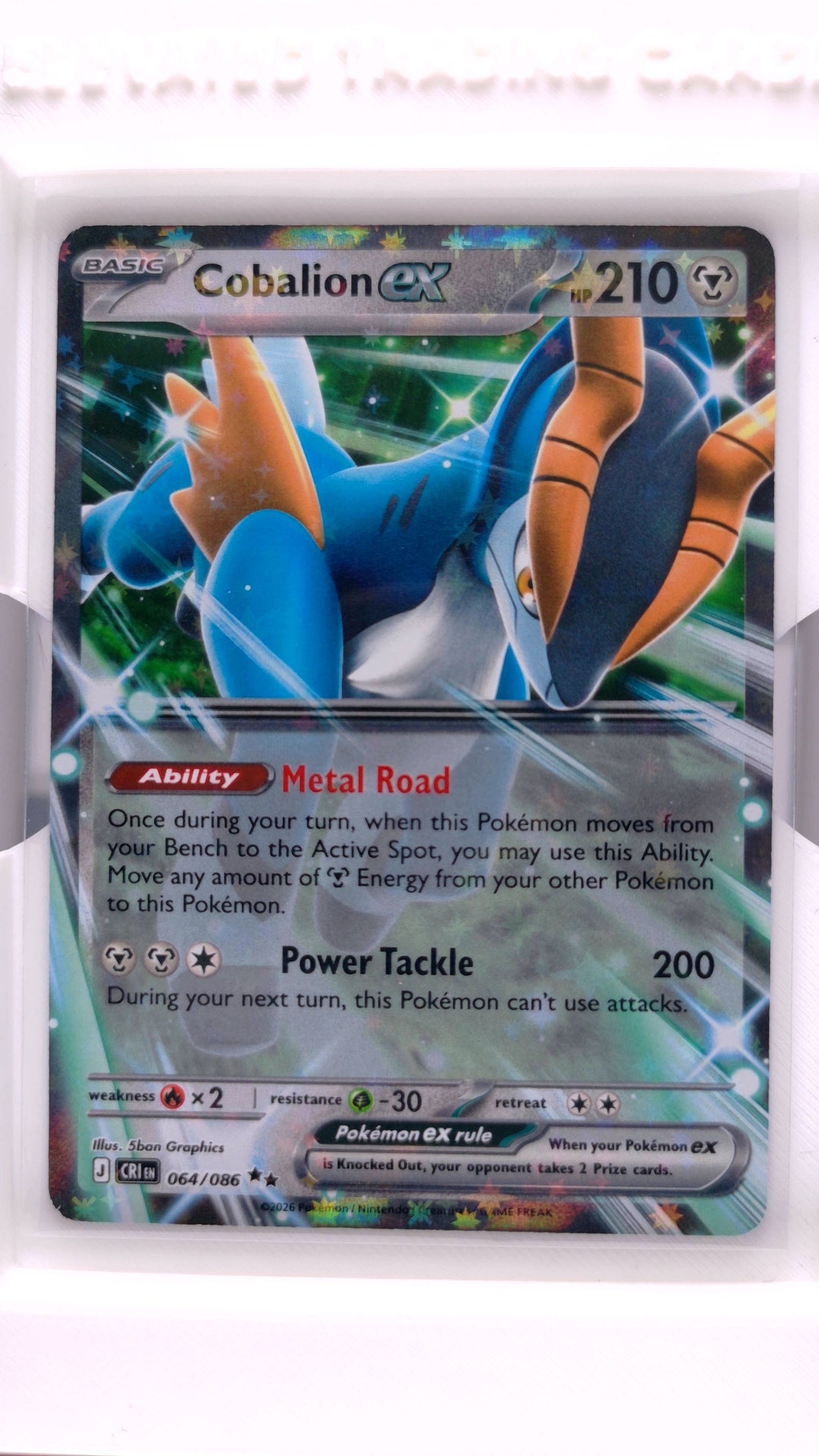 #64 Cobalion ex Double Rare - front