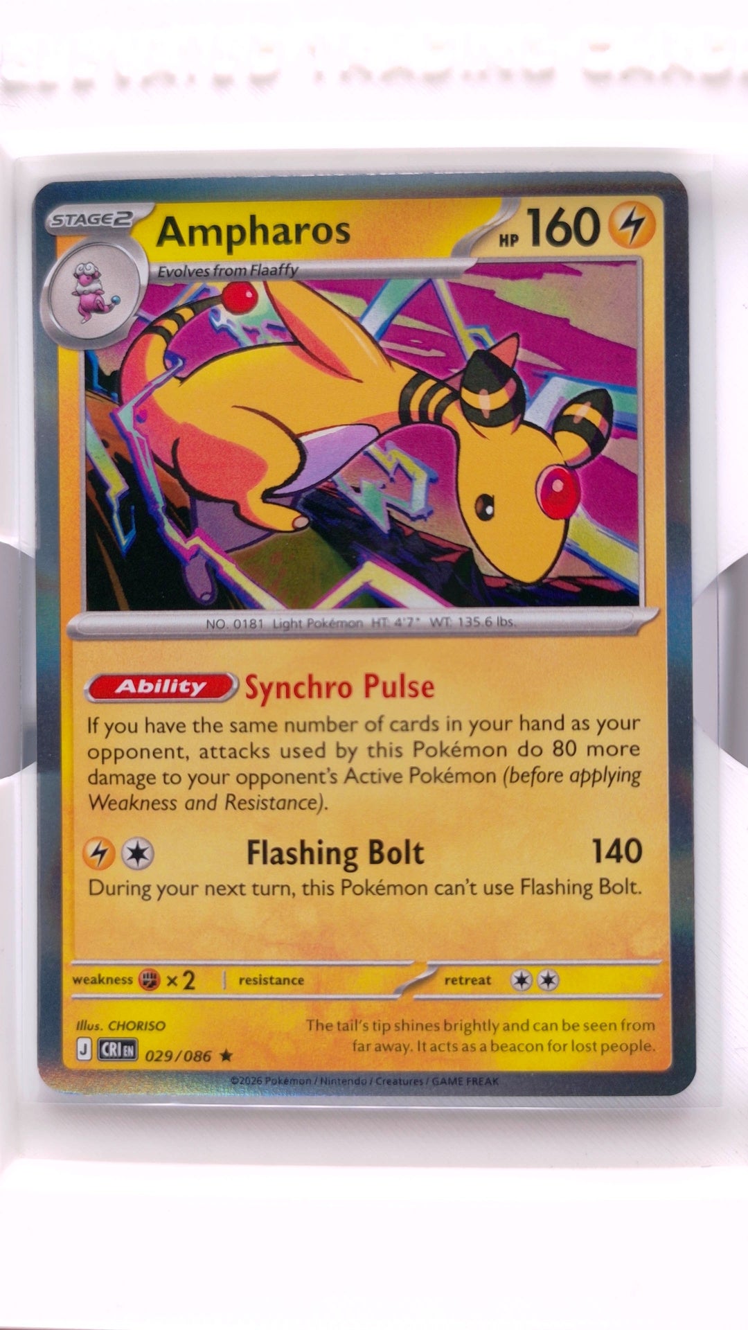 #29 Ampharos Holo Rare - front