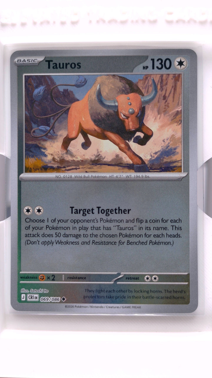 Pokémon: Mega Evolution — Chaos Rising Tauros #069/086 Uncommon Reverse Holo — Front