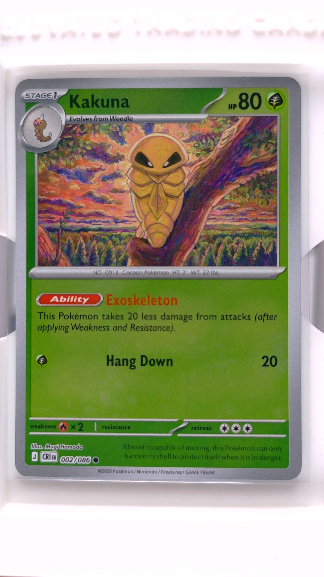 #2 Kakuna Reverse Holo Common - front