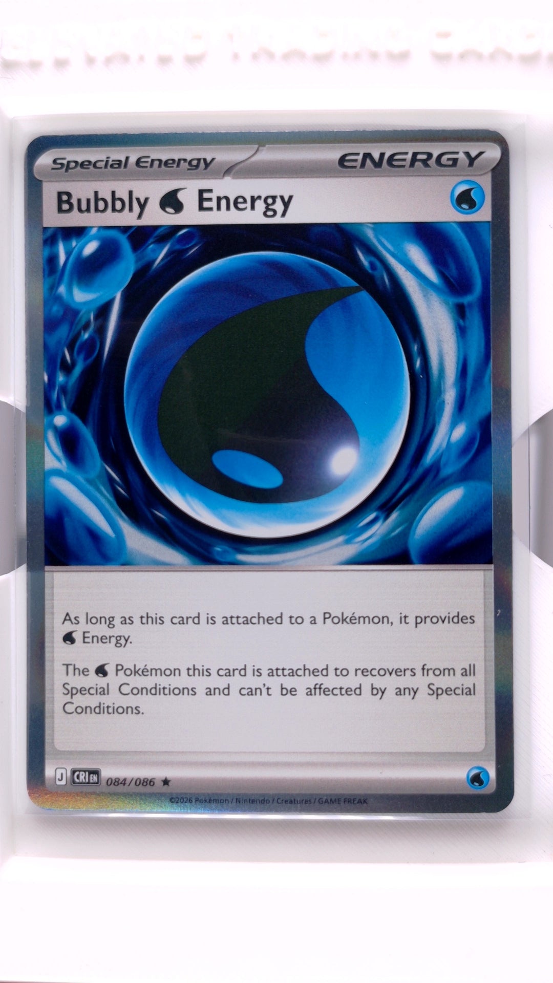 #84 Bubbly Water Energy Holo Rare - front