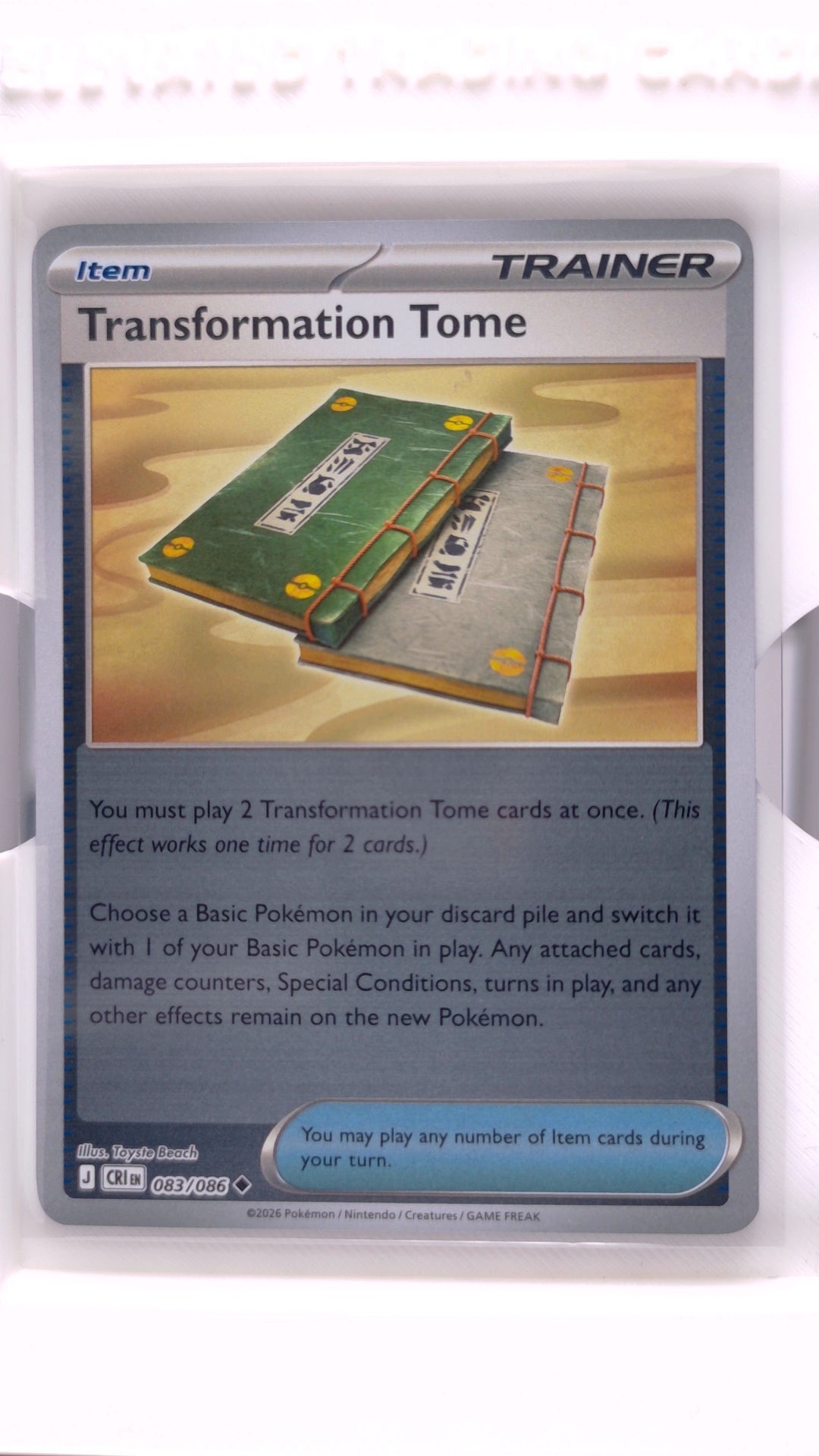 #83 Transformation Tome Reverse Holo Uncommon - front