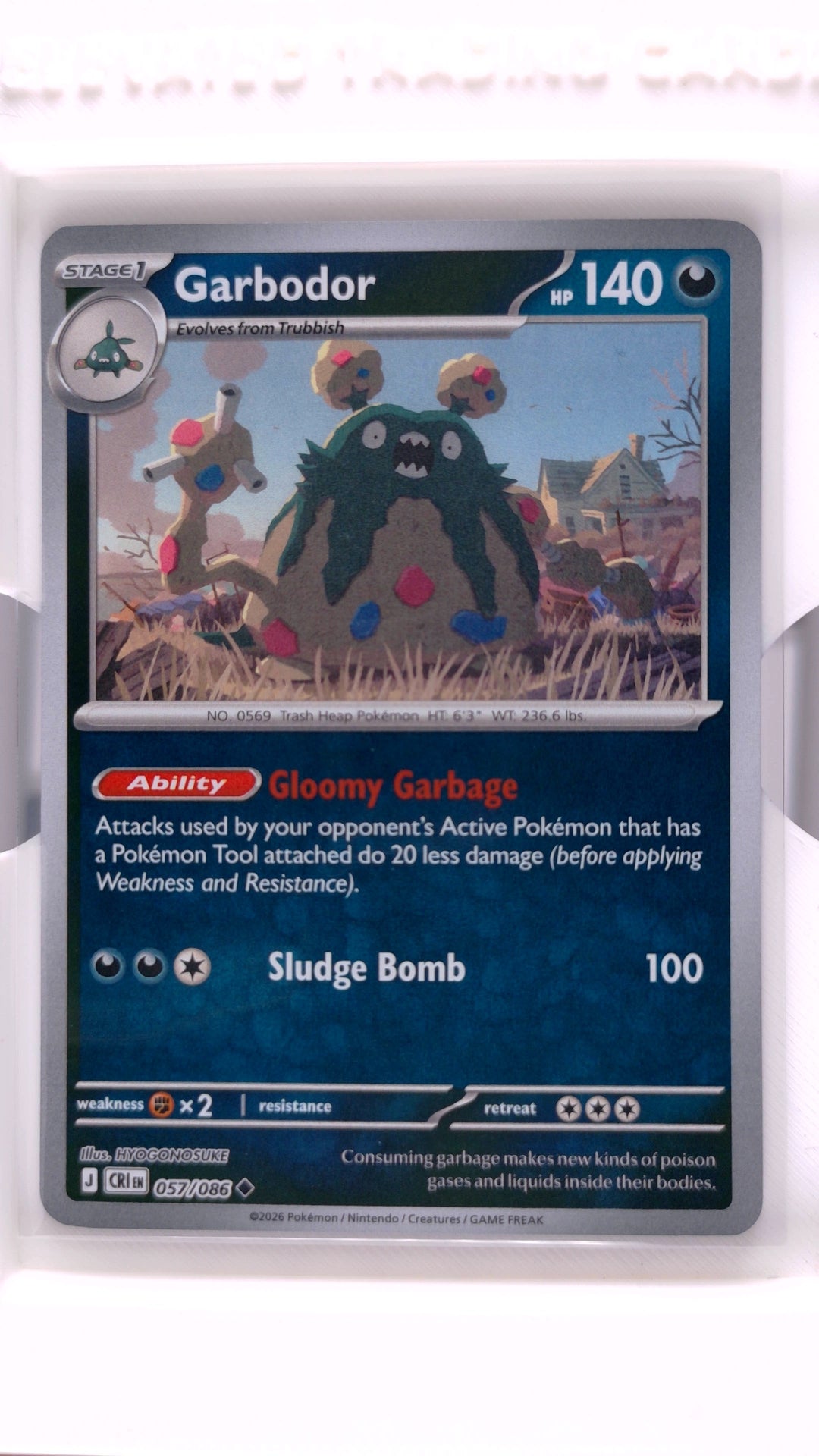 #57 Garbodor Reverse Holo Uncommon - front