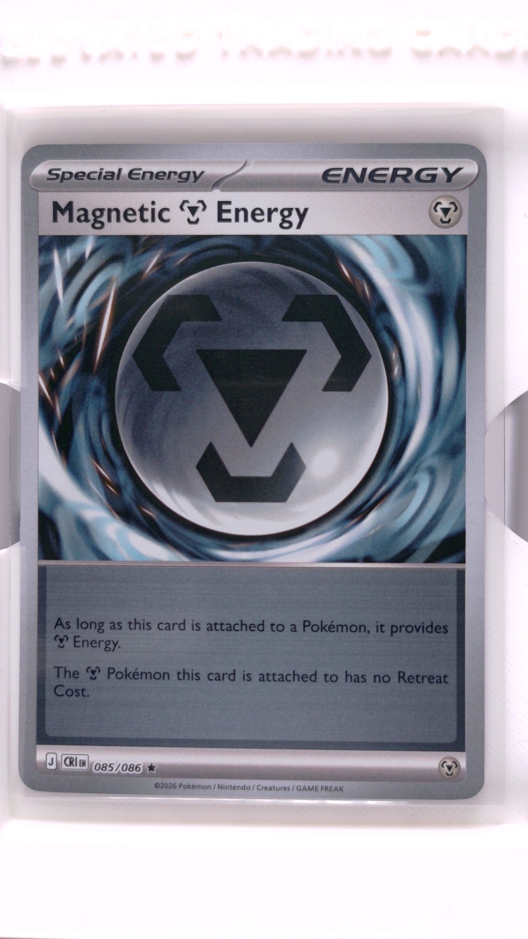 #85 Magnetic Metal Energy Reverse Holo Rare - front