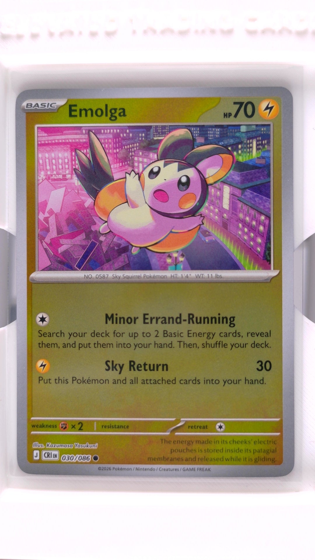 #30 Emolga Reverse Holo Common - front
