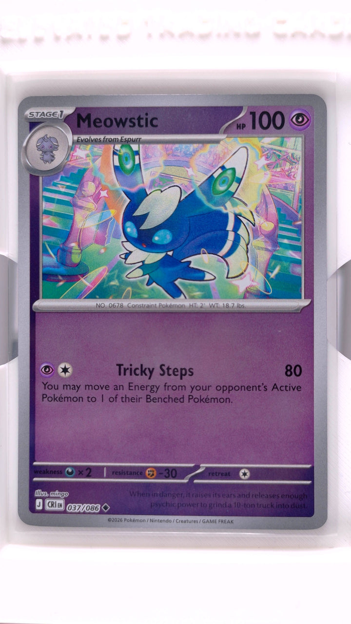 Pokémon: Mega Evolution — Chaos Rising Meowstic #037/086 Uncommon Reverse Holo — Front