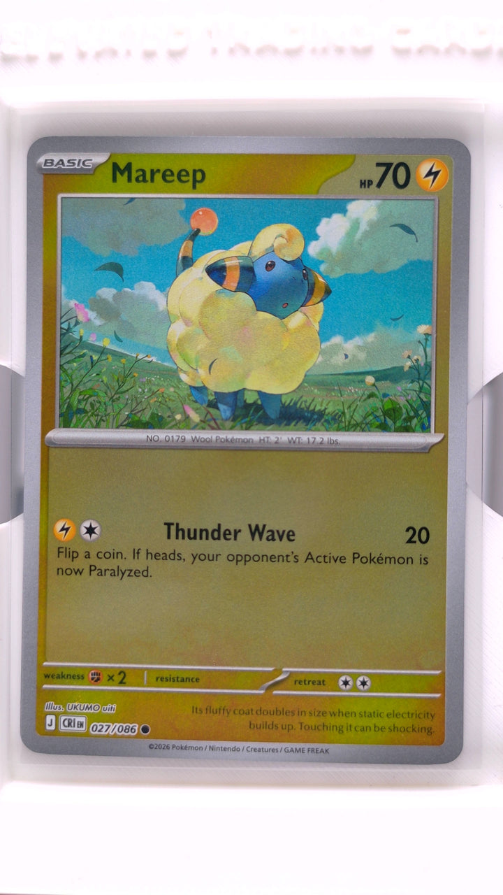 Pokémon: Mega Evolution — Chaos Rising Mareep #027/086 Common Reverse Holo — Front