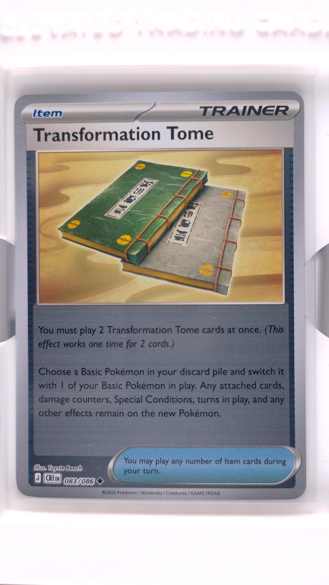 #83 Transformation Tome Reverse Holo Uncommon - front