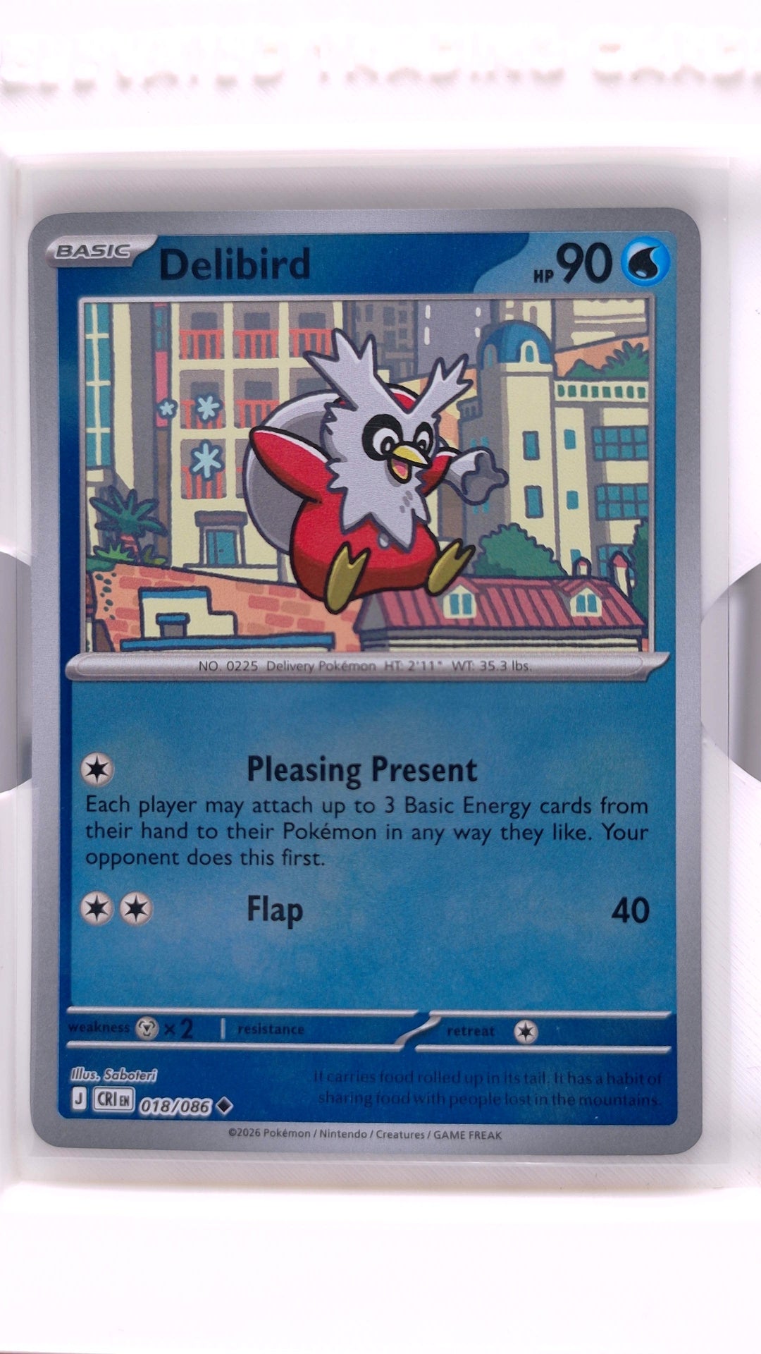 #18 Delibird Reverse Holo Uncommon - front