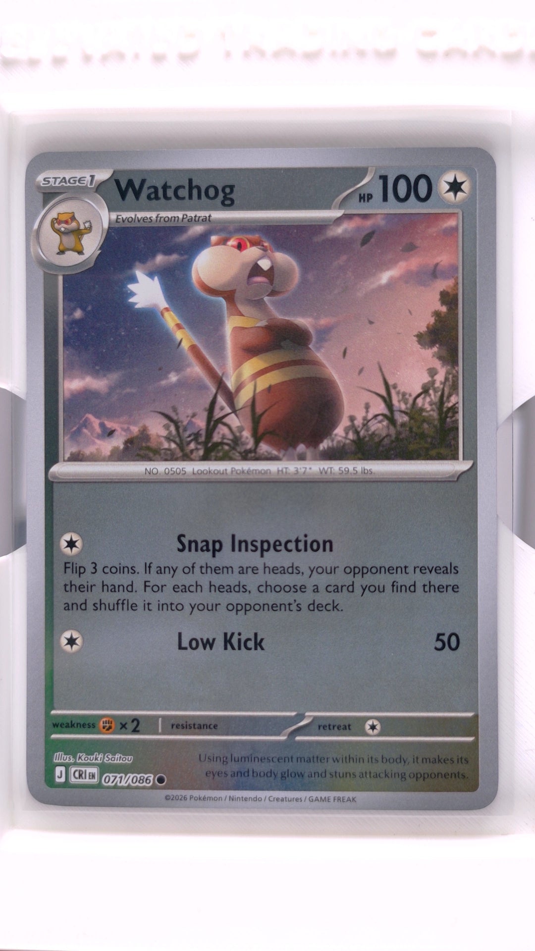 #71 Watchog Reverse Holo Common - front