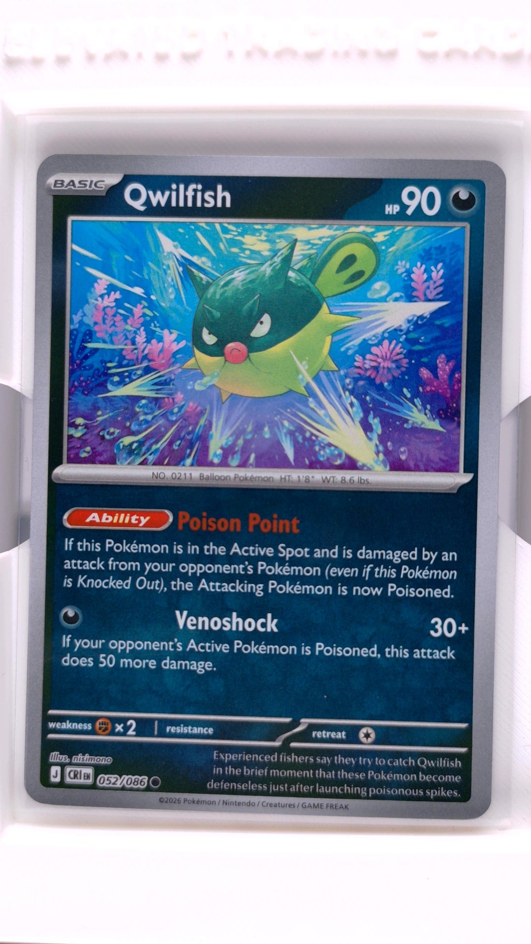 #52 Qwilfish Reverse Holo Common - front