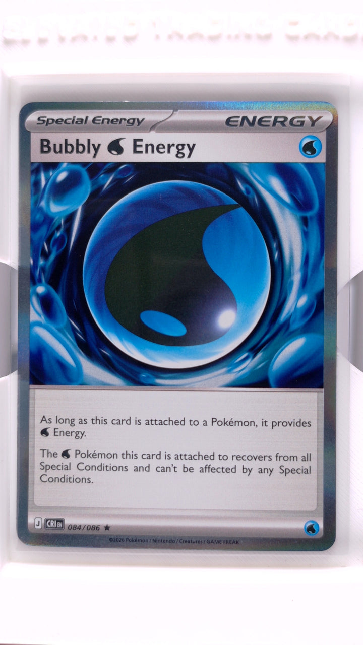 Pokémon: Mega Evolution — Chaos Rising Bubbly Water Energy #084/086 Rare Holo — Front