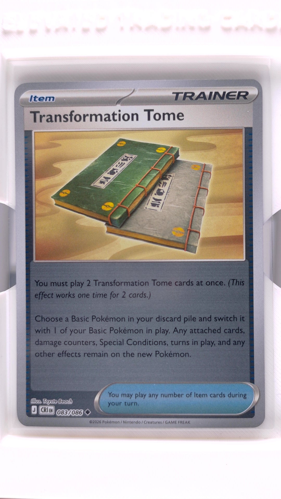 #83 Transformation Tome Reverse Holo Uncommon - front