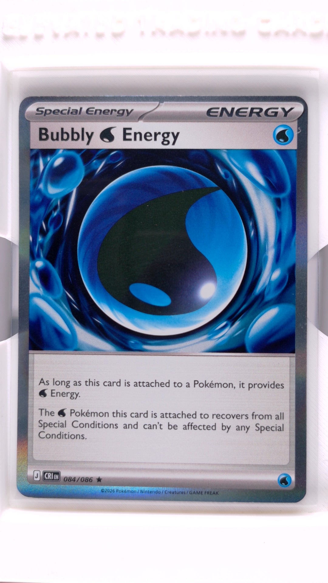 #84 Bubbly Water Energy Holo Rare - front