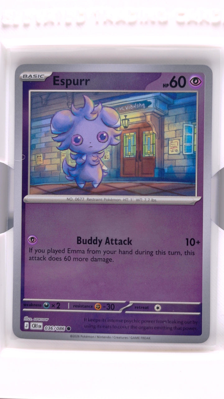 Pokémon: Mega Evolution — Chaos Rising Espurr #036/086 Common Reverse Holo — Front