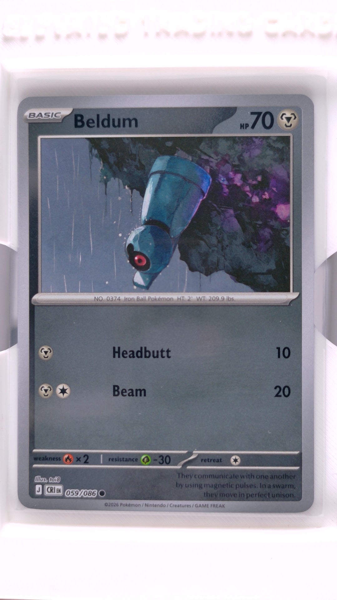 #59 Beldum Reverse Holo Common - front