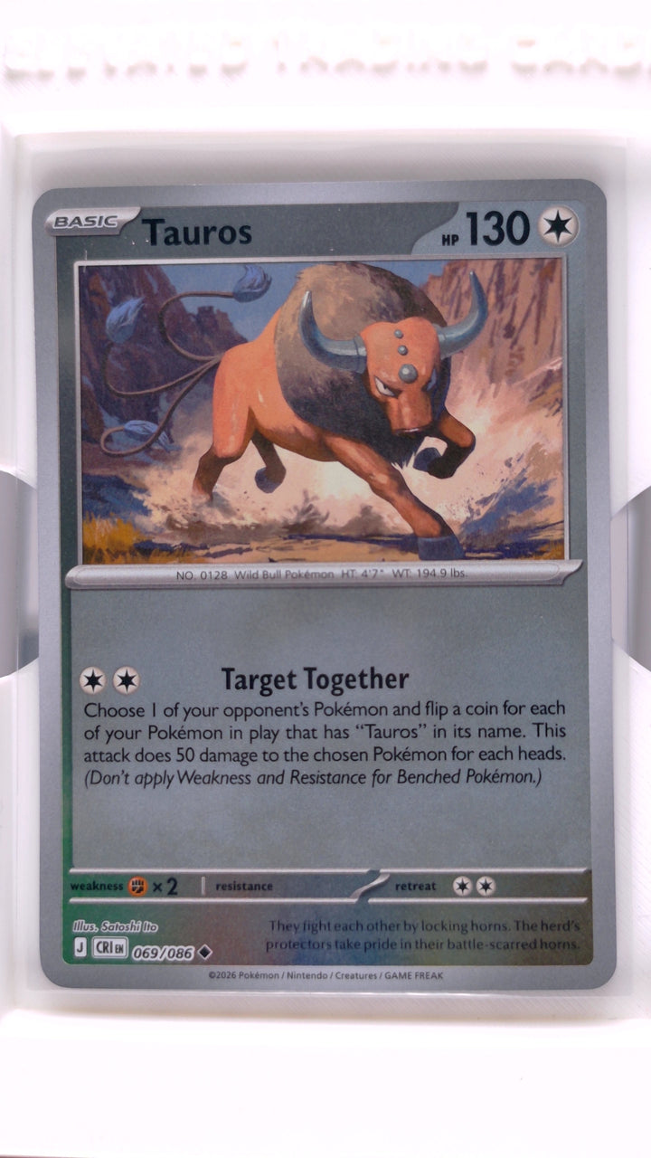 Pokémon: Mega Evolution — Chaos Rising Tauros #069/086 Uncommon Reverse Holo — Front