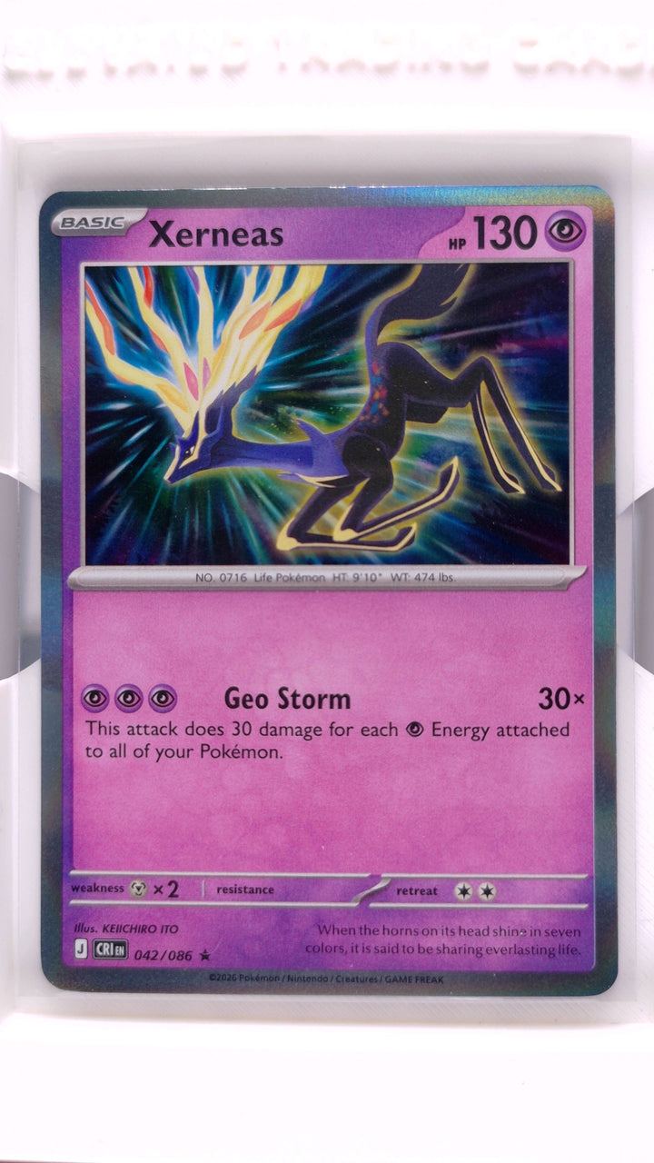 Pokémon: Mega Evolution — Chaos Rising Xerneas #042/086 Rare Holo — Front